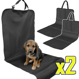 Unbranded 2PCS Pet Seat Cover for Dogs Car Front Seat Protector Resistant Dirty Cushion US