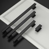Amerdeco 10 Pack Matte Black Cabinet Pulls 6.25"/160MM Hole Center