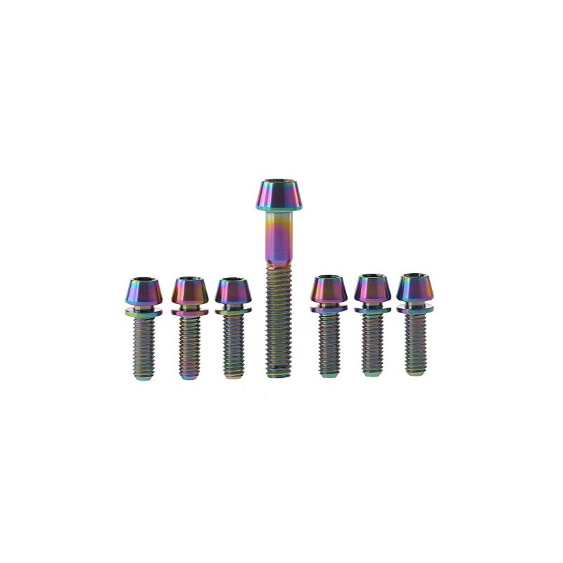 Dingtai 1pcs M6X35m Titanium Bike Headset Bolts and 6pcs M5x16