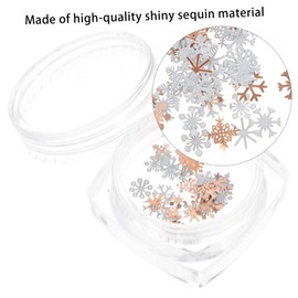 Gatuida 2 Boxes Snowflake Nail Sequins Christmas Manicure Glitter Flakes for DIY Crafts Party Supplies Versatile Use for Nails Lips Eyes Beards Enhance Creativity Fun