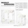 Lhdlnn White Gold Marble Light Switch Cover Decorative Double Rocker
