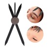 Eyebrow Stencil Ruler Black Stainless Steel Eyebrow Makeup Caliper Ruler