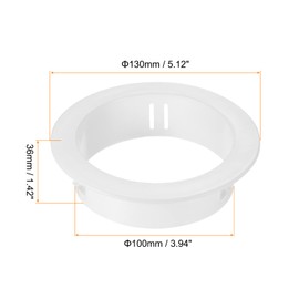 PATIKIL 100 mm Hole Plug, Pack of 2, Round Snap-In Post Line for Cable Protection, White