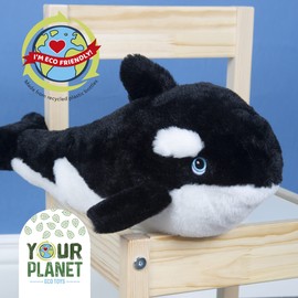 VFM - Killer Whale Toys for Kids, Wildlife Soft Toys, Made from 100% Recycled Plastic, Cute Plushies, Zoo Animals, Great Gift for Kids and Adults, Size: 12" 30cm