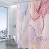 Pink Marble Shower Curtain 180x200, Hnmdmyi Abstract Rose Gold Purple