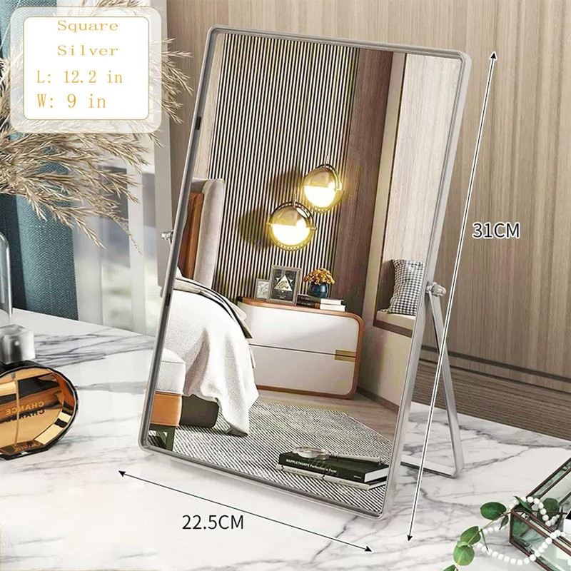 Numjeg Makeup Vanity Mirror Portable Desktop Mirror with Metal Stand
