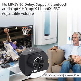 RETROGOO 192KHz Bluetooth DAC Converter Wireless Audio Transmitter Receiver Digital Optical Coaxial to Analog Adapter for TV