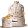 Consss Reusable Sourdough Bread Bag, 20" X 14" Linen Bread