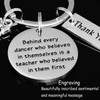 Kivosliviz Dance Teacher Appreciation Keychian for Teachers End of Year
