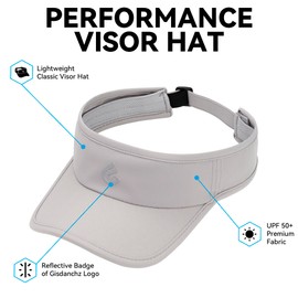 Gisdanchz Sun Visors for Women Sunvisors Womens Mens Sports Visor Hat for Running Golf Tennis Performance Hat Running Accessroies for Women Men, Light Gray