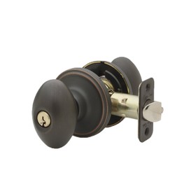 Copper Creek EK2040TB Egg Door Knob, Keyed Entry Function, 1 Pack, in Tuscan Bronze