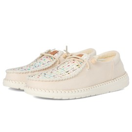 HEYDUDE Womens Wendy Funk Crafted Tweed Ivory 8 M