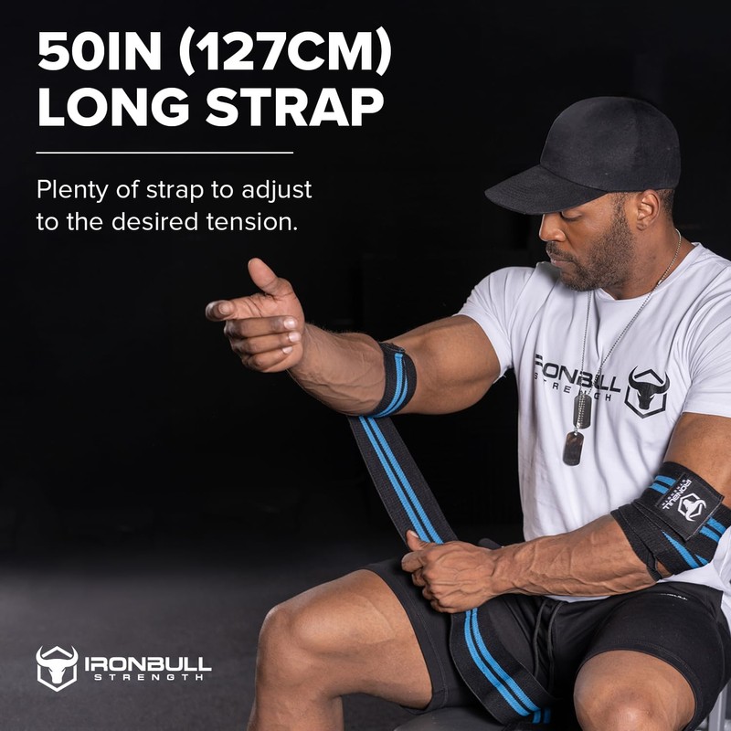 Elbow Wraps for Weightlifting (1 Pair) - 50" Elastic Elbow
