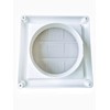 TANGJINGYA 4" Exterior Dryer Vent Cover: White Louvered Design with