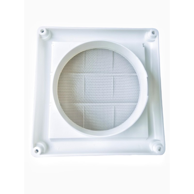 TANGJINGYA 4" Exterior Dryer Vent Cover: White Louvered Design with