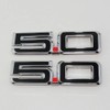 Pair Set 5.0 Letters Door Side Emblems 3D Badge Replacement