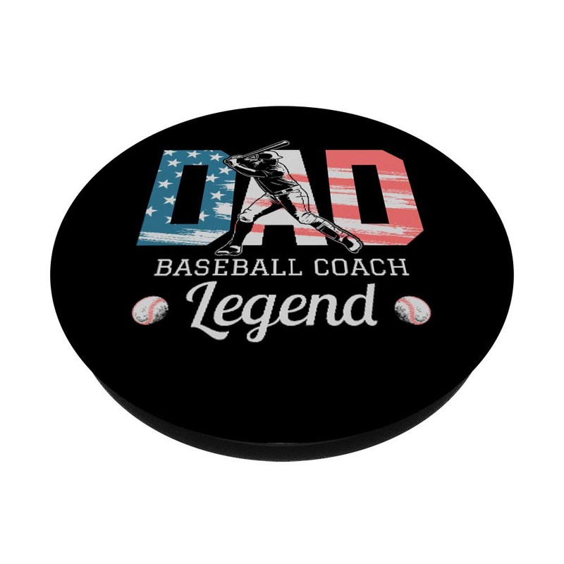 Dad Baseball Coach Legend Father's Day Gift Design