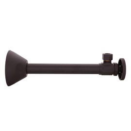 Westbrass D1112-12 Round Handle Angle Stop Shut Off Valve, 1/2" Copper Sweat x 3/8" OD Compression Outlet, Oil Rubbed Bronze