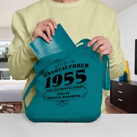 Bang Tidy Clothing 70th Birthday Gifts for Women Men Manufactured 1955 Funny Tote Bags Present - EMRLD