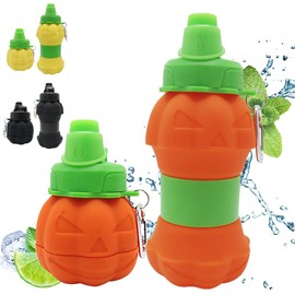 WATMHHJQ Silicone Folding Water Bottle - 600ml 20oz | BPA-Free, Portable & Lightweight,Water Cups Ideal for Outdoor Hiking & Indoor Sports Travel-Friendly