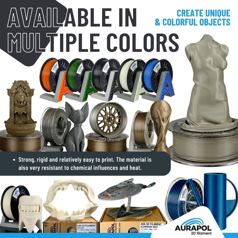 AURAPOL ASA Filament 1.75 mm, 850 g 3D Printer Filament