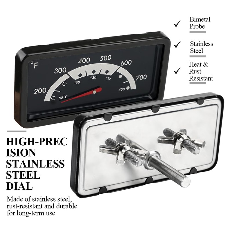 Dallden 3.6 Inch Grill Thermometer Replacement for Nexgrill 720-0830A 720-0896,