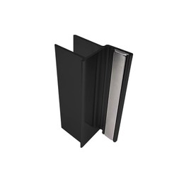 Gordon Glass® Matte Black 3" U-Channel with 2-1/2" Magnet for 1/2" Glass Shower Doors