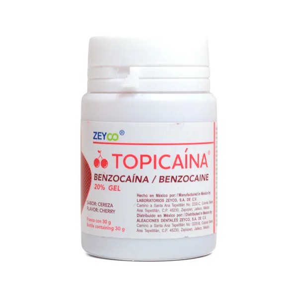Topicaina Benzocaina 20% Cereza 30g Zeyco Anestesia Topica