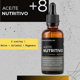 Sérum Facial Antiedad para Piel Madura y deshidratada con 8 Aceites Naturales Nutre, Regenera y Suaviza Arrugas Con Aceite de Ricino, Jojoba, Chabacano, Zanahoria, Vitamina E, – 100% Oleoso