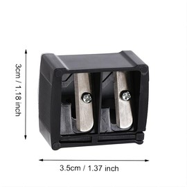 2 Pcs Dual Cosmetic Pencil Sharpener,Suitable for Large and Small Lip,Eye and Brow Pencils, Eyeliner, Lip Liner, Catches Shavings, Cosmetic Makeup Tool