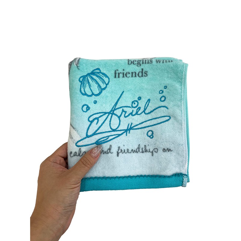 Marushin 2006029500 Hand Towel, The Little Mermaid Mellow Lagoon