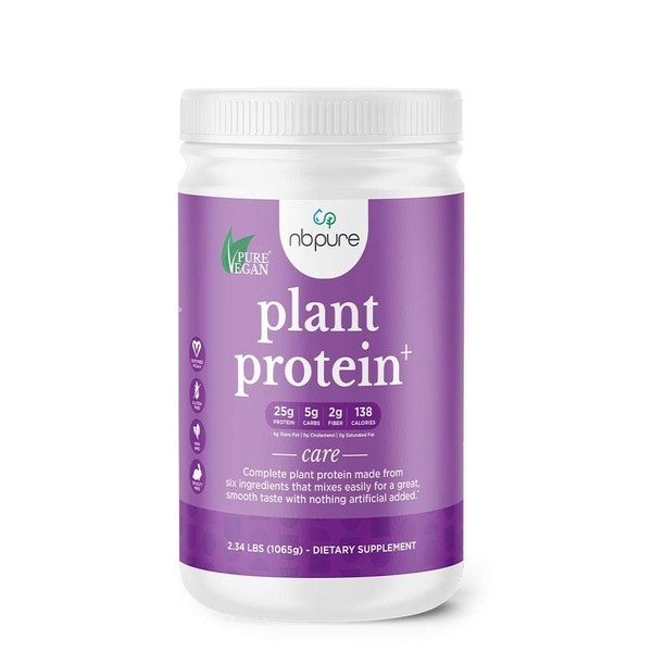 nbpure Plant Protein+ Plant Protein Blend, Pea Protein Supplement, Vegan, 2.34 Pounds