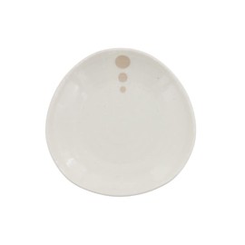 tableware sn-011-01 Japanese tableware, polka dot, triangular small plate, 3.5 inch (dot monotone series), white