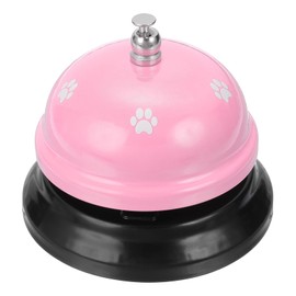 sourcing map Desk Service Call Bell, 2.95 Inch Metal Dinner Service Bell Ring for Hotel Restaurant Reception Area and Wedding Party Events, Light Pink