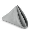 WedDecor 20 Inch Silver Cotton Polyester Table Napkin for Home,