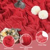 Asee'm Fall Table Runner Cheesecloth 10FT Red Boho Gauze Fabric