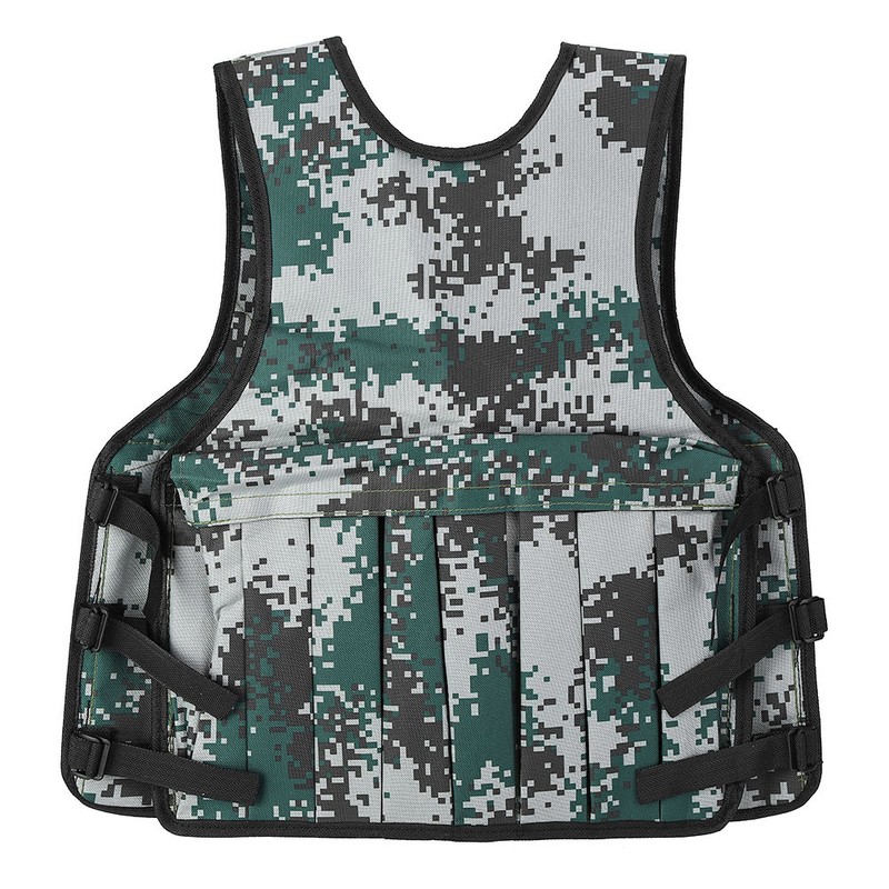 20KG / 44LBS Adjustable Camouflage Weighted Vest Training Workout Fitness