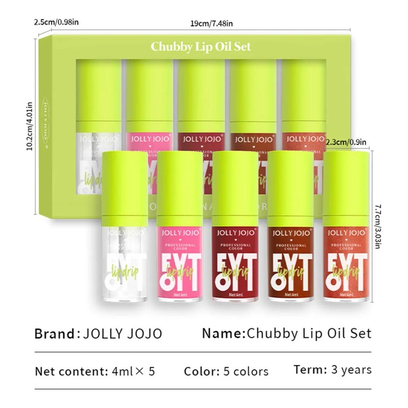 Set De Cuidado Labial Hidratante Glossy Liquid Lip Oil Gloss
