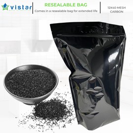 American Water Solutions - 5lbs Activated Coconut Shell Granular Carbon Charcoal 12X40 Mesh for Water Filtration/Air Filtration Systems.