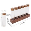 Coffee Bean Storage Tubes with Walnut Wood Stand Lid Glass