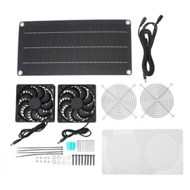 Solar Powered Fan 10W 6V Portable Monocrystalline Silicon PET Laminated Solar Panel Fans Kit for Greenhouse RV Pet House