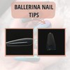 Kiara World 500pcs Clear Ballerina Coffin Full Cover Artificial False