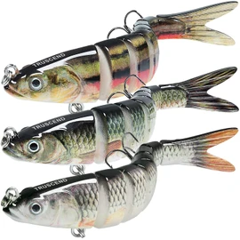 TRUSCEND Sea Fishing Lures for Bass Pike Fishing Lures Perch Trout Multi Jointed Swimbaits Slow Sinking Bionic Swimming Lures Freshwater Saltwater Fishing Accessories