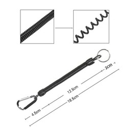 Coil Springs Keychain Cellphone Snap Hook Holder Retractable Coil Cord Key Chain Holder with Carabiner Keychain,Father's Day Gift,Pack of 2