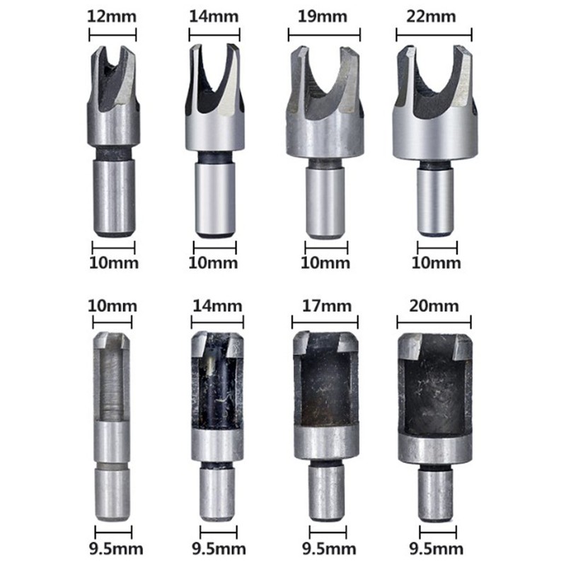 23PCS Hole Drilling Bit Set Stainless Steel Brass 1/4in Hex