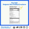 MadeGood Sea Salt Star Puffed Crackers, 4.26oz Pouch, Organic Snacks