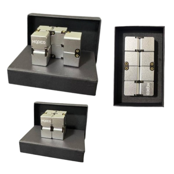 Mogico Premium Aluminium Infinity Cube, Metal Fidget Toy for Stress