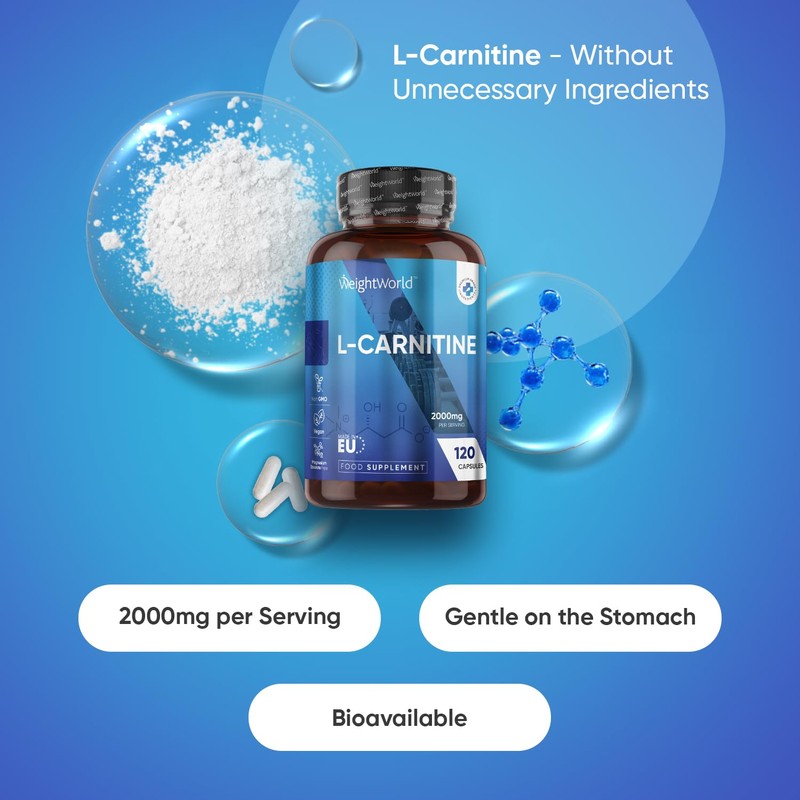 WeightWorld L-Carnitine Capsules 2000mg - 120 'Split & Pour' Capsules