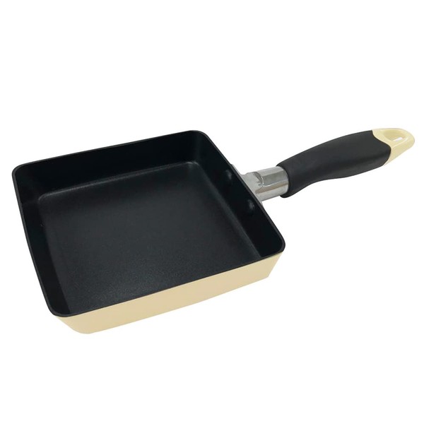 ベストコ 玉子焼き器 エッグパン 13×14cm クリームちびパン ミニ IH ガス火 オール熱源対応 NQ-0104