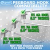 Gluposti Peg Hook Stoppers for 1/4 Pegboard Hooks and Slatwall,